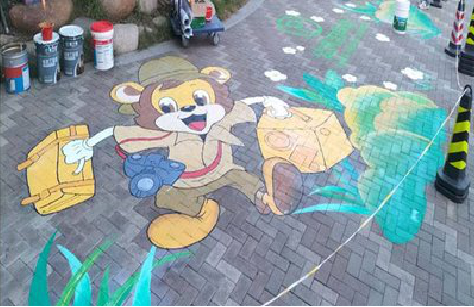 合肥夏季画地面彩绘会遇到的问题