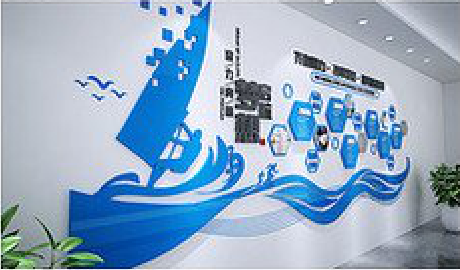 合肥海浪主题文化墙如何设计？