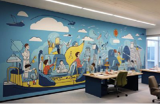 合肥办公室墙绘的特点。