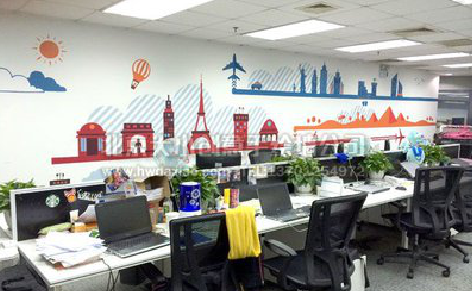 合肥教你设计办公室墙绘的方法。